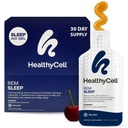 Yetişkinler için sağlıklı REM Uyku Desteği Tamam - Sıvı Gel Ekstra Güçlü Uyku Tamamı Melatonin, Magnezyum, L-Theanine, GABA & Natural Calming Herbs - 30 Gel Packs, Cherry Flavoreded
