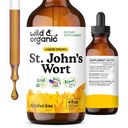 Άγρια & οργανικά St Johns Wort Βάμμα - Mood Support - Calming St John's Wort Supplement - Hypericum Perforatum Βότανο Υγρές σταγόνες - Vegan, Ζάχαρη & Αλκοόλ Δωρεάν - 4 fl oz