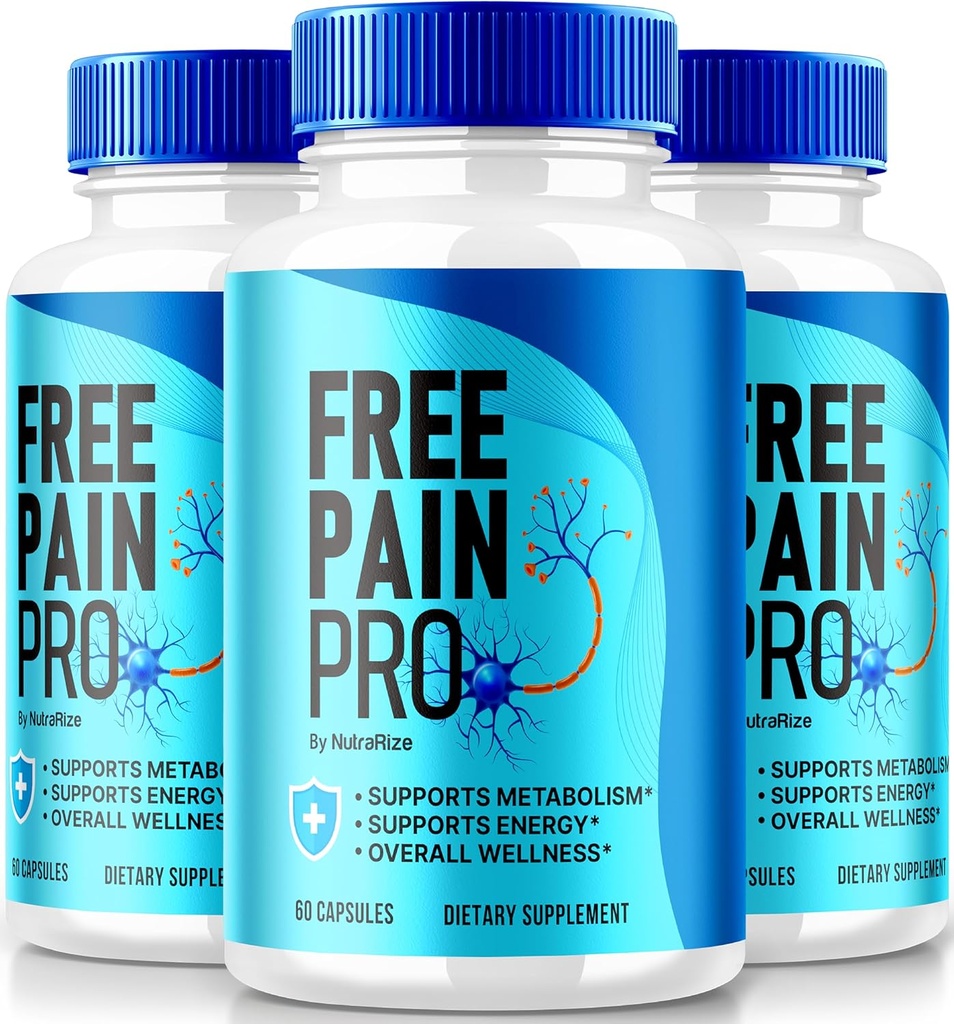 NutraRize (3 Pack) Free Pain Pro Capsules, Resmi Keto Formula Fit ve Sağlıklı Vücut için, All Natural Supplement to Support General Wellness, Premium FreePainPro Pills Review (180 Capsules)