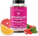 Metabolism for Her - Kadın için Appetite & Metabolism Desteği - Curb Cravings, Caloric Intake & The Feelings of Fullness - Berberine, Chromium Picolinate & Guarana - 60 Veg Capsules