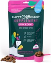 Köpekler için Skin & Coat Supplements | Dog Itching Skin Relief & Promosyonlar Shiny Skin Coat for Köpekler | Omega 3 All-Doğal Malzemeler Tasty Kibble Dog Food Topper | 60 Count Pack
