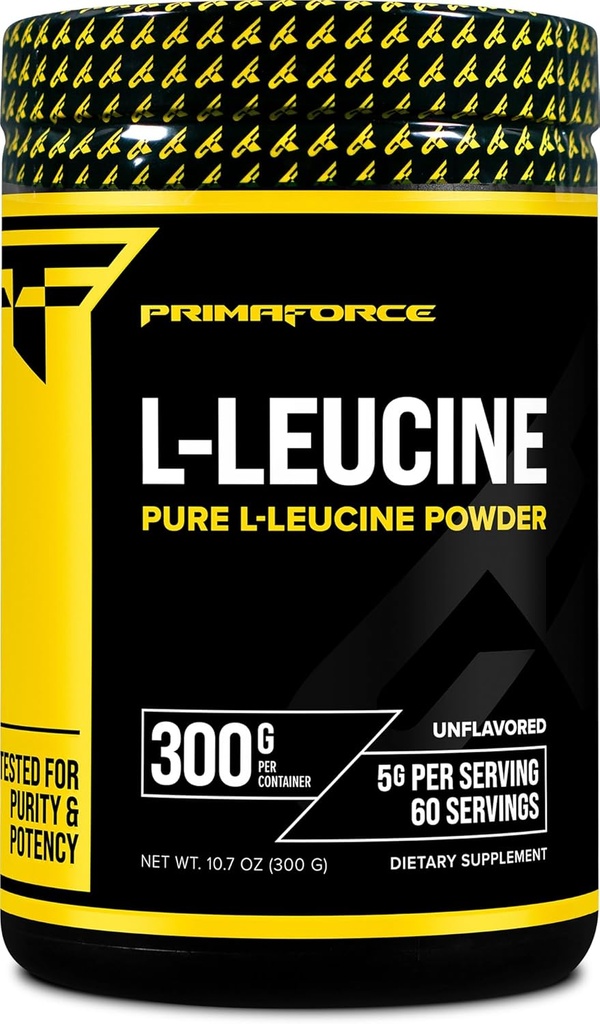 Primaforce L-Leucine (300 Grams | 60 Hizmet) - Pure L-Leucine Toz, 5 Grams Per