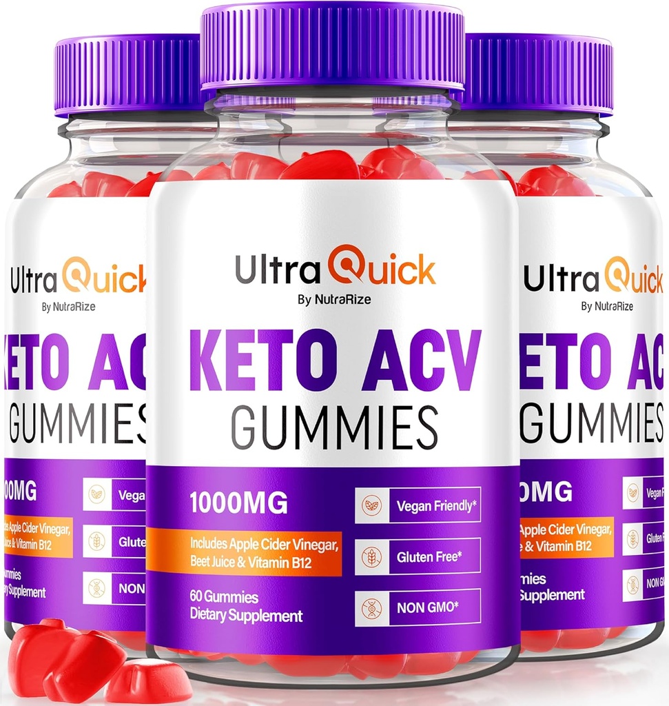 (3 Pack) Εξαιρετικά γρήγορη Keto ACV Gummies, Ultra Quick Keto ACV Gummies Υποστήριξη απώλειας βάρους, φυσικό Keto+ACV, Premium Keto Plus ACV Formula, Apple Cinegar Gummy, Επίσημη UltraQuick (180 Gummies)
