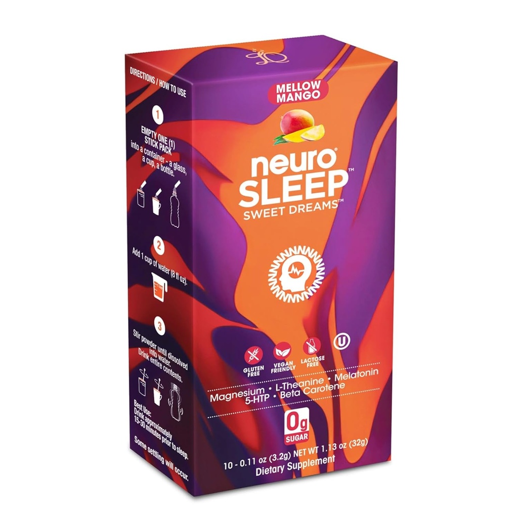 Neuro Sleep Mellow Mango, Toz Stick (Pazar 10)