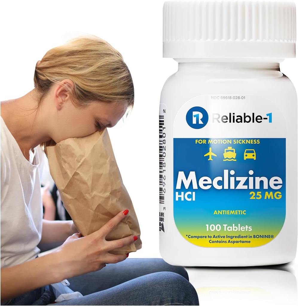 Αξιόπιστα - 1 εργαστήρια Meclizine HCL 25mg 100 δισκία (1 φιάλη)