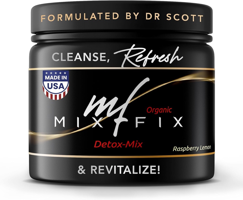 Mix-Fix Full Body Detox για γυναίκες & άνδρες – Συκώτι, Colon & Gut Υποστήριξη Ποτό – Full Spectrum Detox Powder Supplement – Γαϊδουράγκαθο γάλακτος, Turmeric & Beetroot – Digestive Health & Energy – 30 Σερβιέτες
