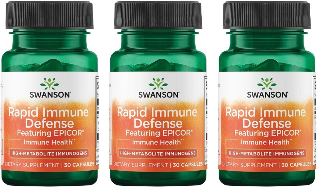 Swanson Rapid Ανοσοποιητική Άμυνα με Επικόρ 500 mg 30 Caps (3 Pack)