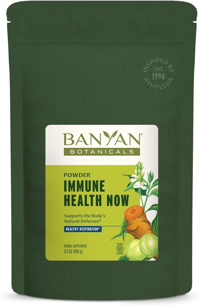 Banyan Botanikleri Immune Health Now – Organik Immune Supplement - Lungs için Tozlu Herbs, Respiratory & Immune System Support* – 3.5oz – GMO Sustainable Sourced Vegan