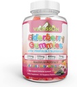 Black Sambucus Elderberry Gummies with Propolis & Echinacea + Vitamin C Antioksi Flavonoids Immune System ATM for Kid & Adult Vegan Friendly | Raspberry Flavored. 100 Kont