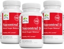 Terry Φυσικά Sucontral D - B-Complex & Folate συμπλήρωμα - Υδατάνθρακες Μεταβολισμός Υποστήριξη - Βιταμίνη & Ορυκτό συμπλήρωμα με ψευδάργυρο & Χρώμιο - 60 κάψουλες (πακέτο των 3)