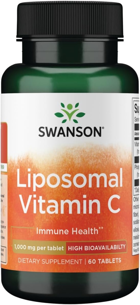 Swanson Liposomal Vitamin C - High Bioavailability 1000 mg 60 Tabs