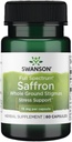 Swanson Full Spectrum Saffron (Kimle Ground Stigmas)-Herbal Supplement Doğal Mood Destek ve Stres Yönetimi - Organik İspanyol Saffron Supplement-(60 Veggie Capsules, 15mg Her)