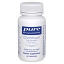 Pure Encapsulations Chromium (Picolinate) 500 mcg - Lipid & Carbohidrat Metabolism * - Mineral Tamam - Superior Abors Chromium Supplement - Vegan & Gluten Free - 60 Capsules