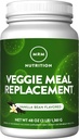 MRM Beslenme Veggie Meal Yenileme Protein | Vanilla Bean Flavored | 22g komple bitki bazlı protein | Meal on-the-go | Mediate açlığı | Dengeli makronutrient formülü | 28 servis