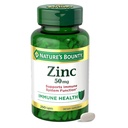Nature's Bounty Çinko 50 mg, Immune Support & Antioksi Supplement, Skin Health, 1 Caplet Per Day, Gluten Free, 250 Vegetarian Caplets