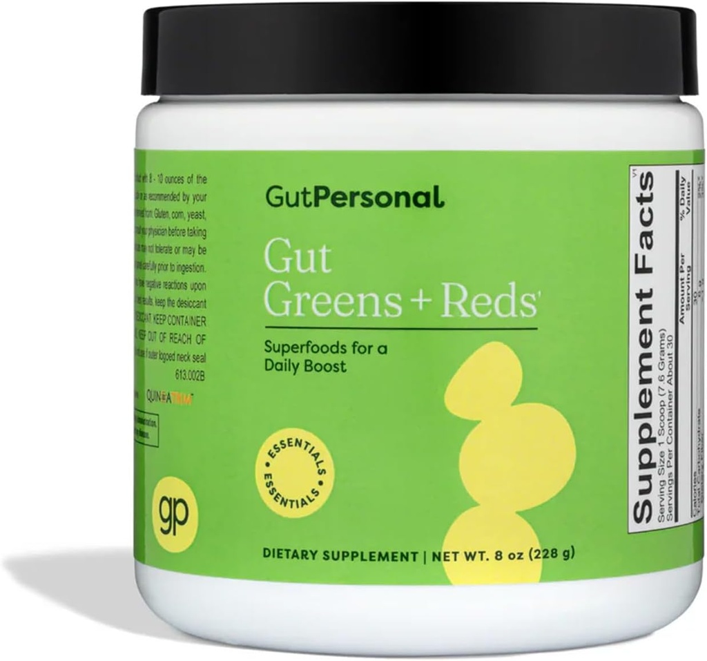 Gut GreensTM + Reds Nourish Your Gut, İyi Bakteriler ve Optimal Stomach Health için İyilik, 30 Hizmet