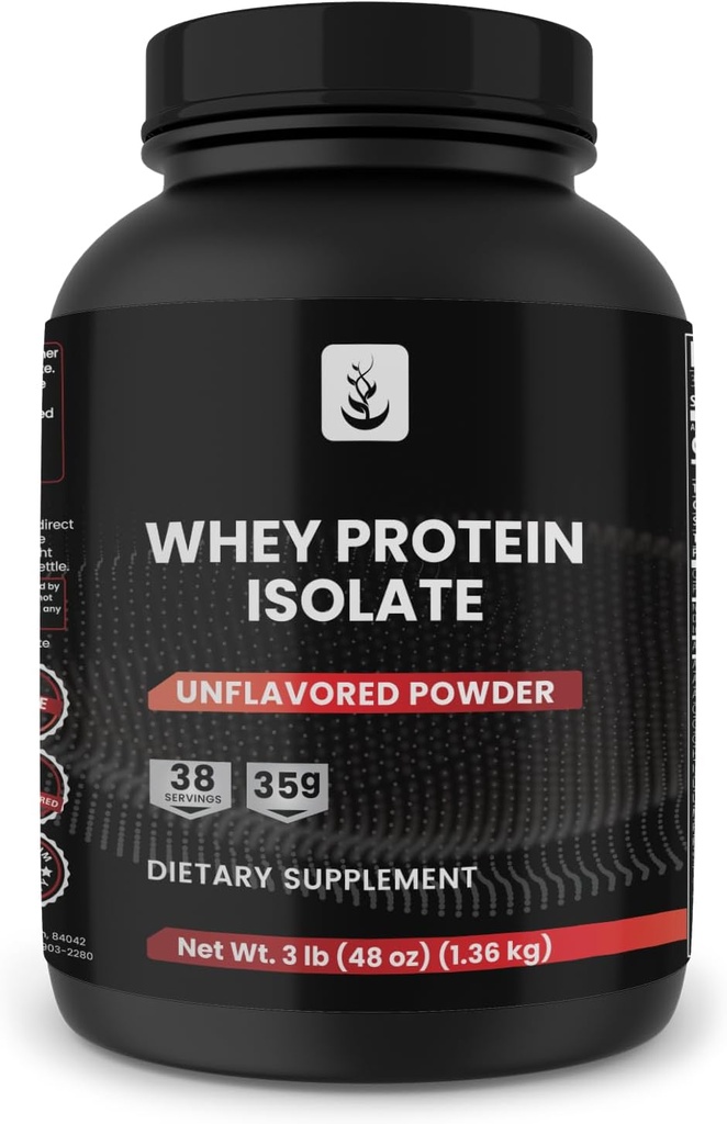PURE ORIGINAL INGREDIENTS Whey proteini, 3 lb, Anında, Unflavored