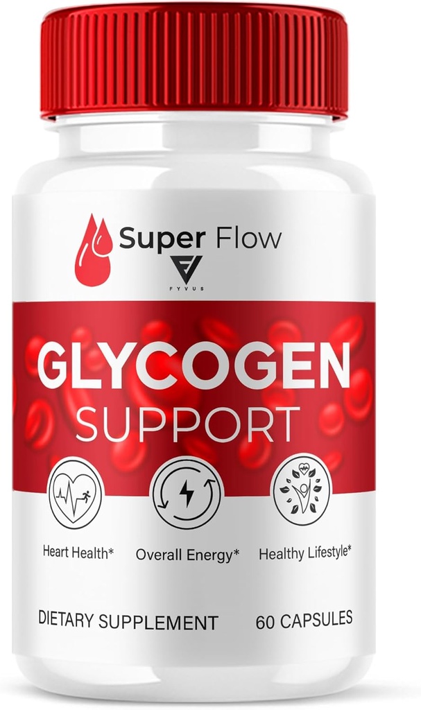 Super Flow SuperFlow Glycogen Υποστήριξη κάψουλες, Super Flow Advanced Glycogen Υγεία και ευεξία αίματος Υποστήριξη συμπλήρωμα, SuperFlow Μέγιστη δύναμη Glyco Formula συμπλήρωμα (60 κάψουλες)