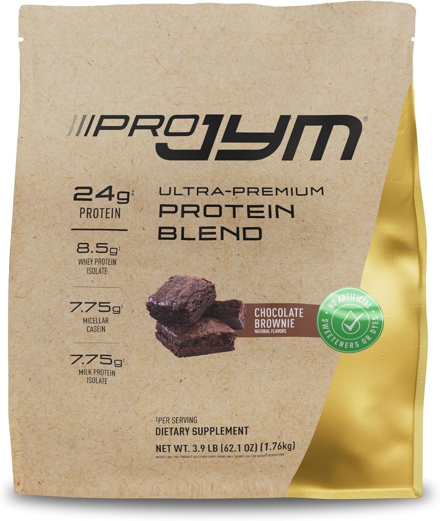 Pro JYM Natural Chocolate Brownie protein Toz Toplantısı - Whey proteini, Casein, & Milk Protein Isolate, for Men & Women Recovery Shakes | JYM Supplement Science | 45 Hizmetler