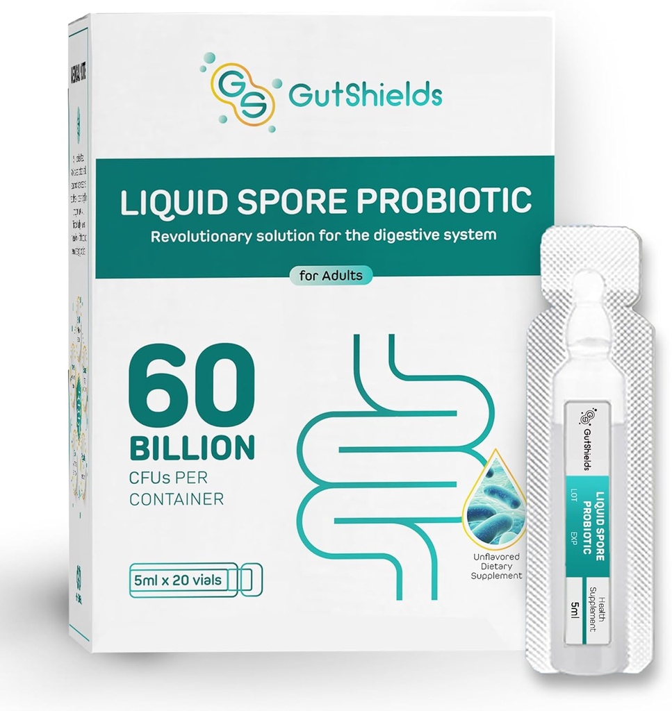 Liquid Spore Probiotic for Adult, Women & Men | Supports IBS, Gas, Bloating & Diarrhea | Improve Digestive & Immune System | 20 Servings