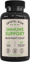 Crystal Star Immune Support Supplement (60 Capsules) - Proaktif Multi-Sistem Savunması için Herbal Immune ATM - Echinacea, Goldenseal, Yarrow & Elecampane - Non-GMOMO