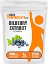 BulkSupplements.com Bilberry Extract Toz - Bilberry Extract Supplement, Herbal Supplement - Vegan & Glulten Free, 500 mg per Service, 1 kg (2.2 lbs) (Pack of 1)