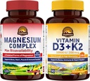 Vitalitown Συγκρότημα μαγνησίου & βιταμίνη D3 K2 Bundle (Pack of 2) 