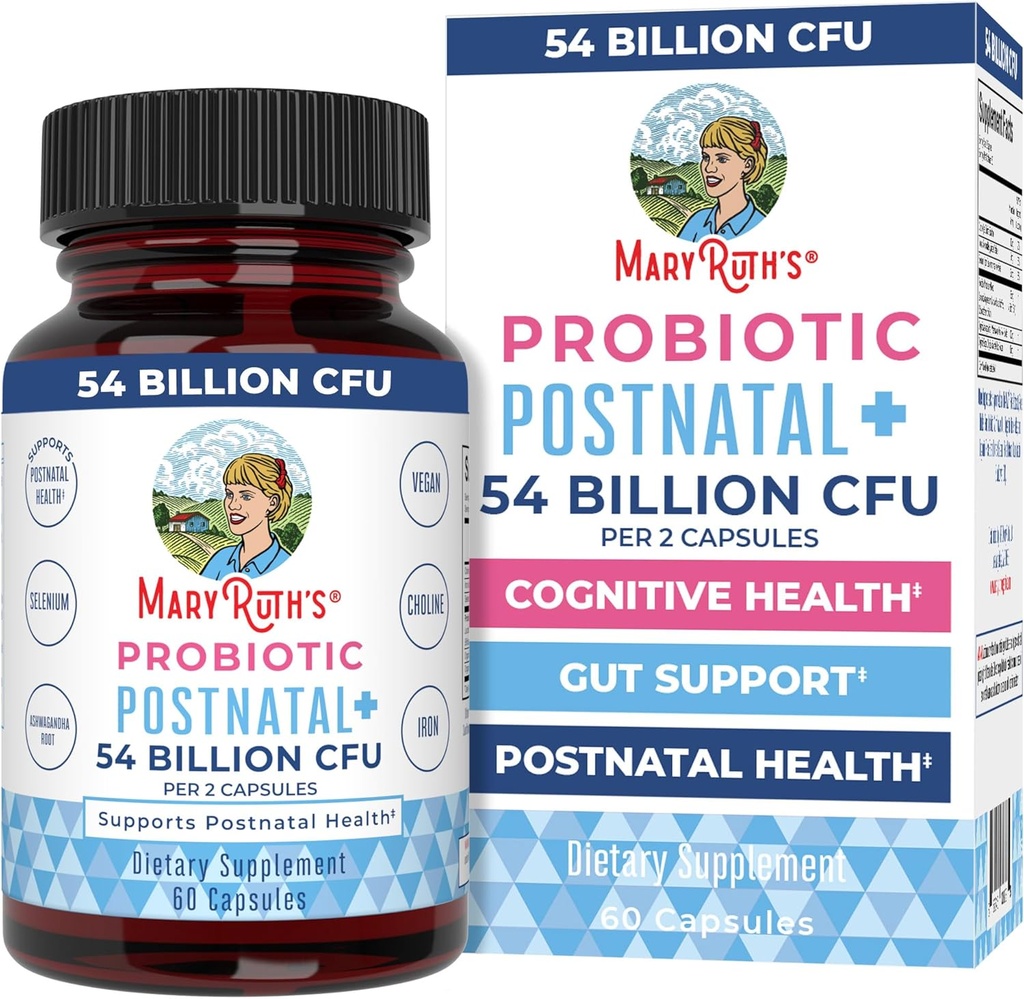 MaryRuth Organics Postnatal Probiyotiks for Motherfeeding Women | Hemşirelik Probiyotik Capsules with Vitamins | Minerals & Antioksis | 54 Milyar CFU | Non-GMO | Vegan | 30 Hizmet
