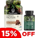 PlantFusion Complete Vegan Protein Toz & Kalsiyum Grafik - BCAAs, Digestive Enzymes ve Pea Protein