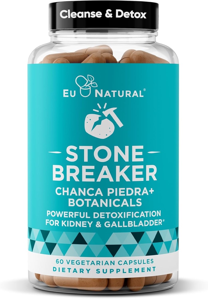 Chanca Piedra Stone Breaker – Φυσικός Διαλυτής, Kidney Cleanse & Gallbladder συμπλήρωμα – Αποτοξινώστε την ουρική αρθρίτιδα, Flush Προσμείξεις, σαφές σύστημα – 60 Vegan Μαλακές κάψουλες