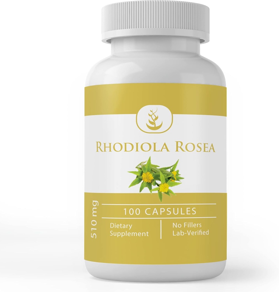 PURE ORIGINAL INGREDIENTS Rhodiola Rosea (100 Capsules) Her zaman Saf, Hiçbir Katkı veya Ayırma, Lab TY