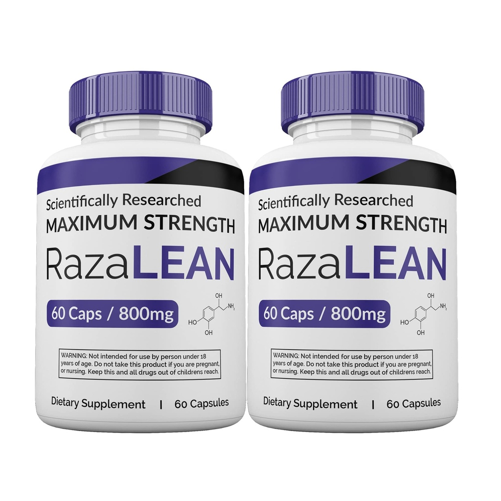 (2 Pack) Χάπια RazaLean, Καψάκια Razalean, 2 Μήνες Προσφορά, Κατασκευασμένο στις ΗΠΑ