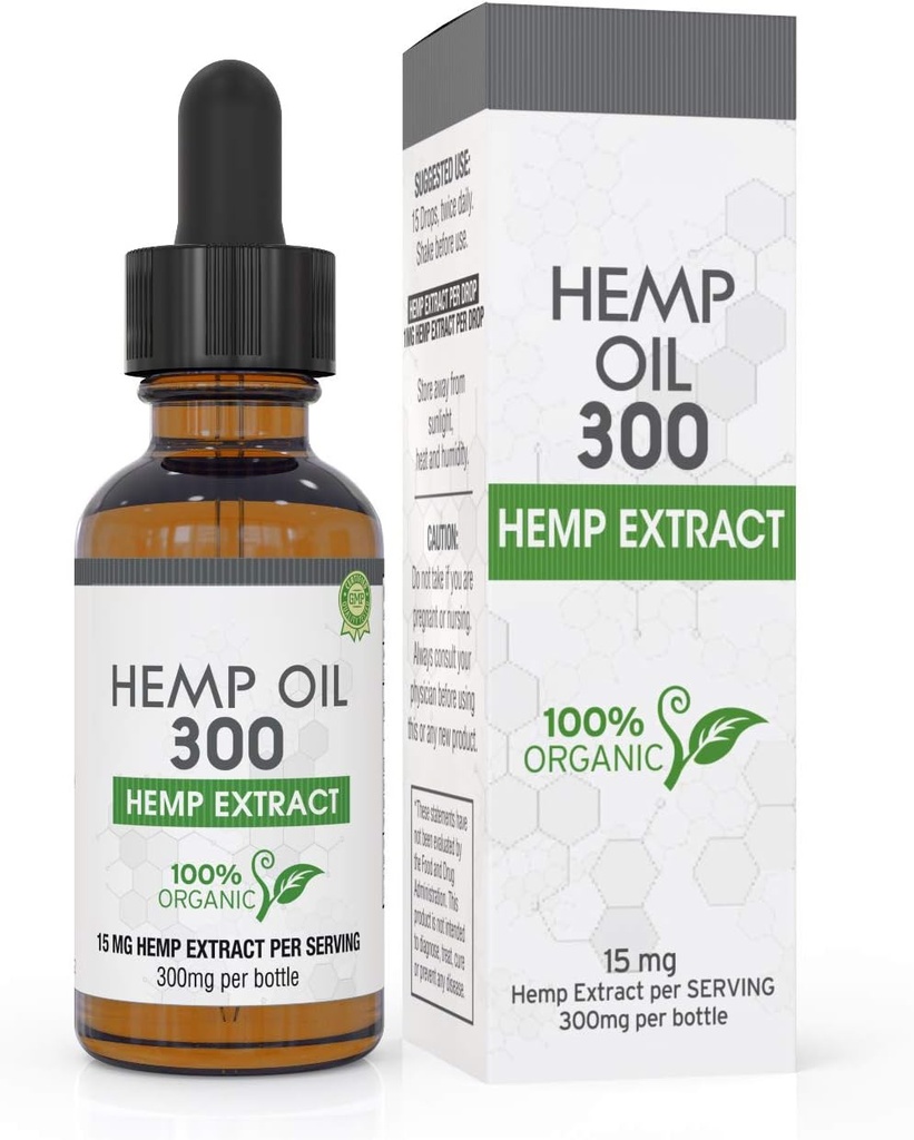 Mutlak Beslenme Hemp Oil 300 mg -% 100 Organik Hemp Drops - Omega Fatty Acids 3 6 9 - ABD'de büyüme ve Made in MCT Oil