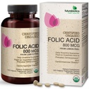 Futurebiyotiks Folic Acid 800mcg from Organic Lemon Peel USDA sertifikalı Organik, 120 Vejetaryen Tabletler