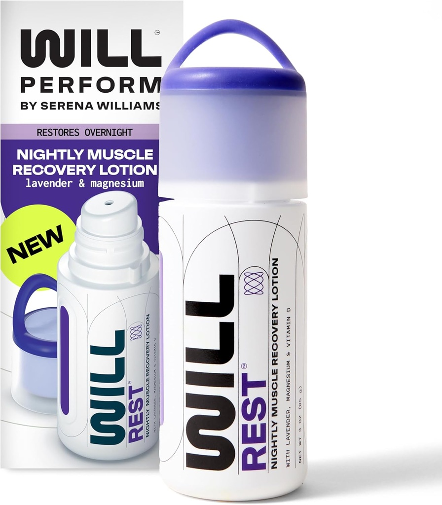 Serena Williams tarafından uyku için Lavender Oil Magnezyum Lotion I Nightly Topical Magnezyum Cream for Relaxation I Vitamin D & Geranium Lavender Lotion for Better Sleep & Relief I 3 FL Oz Oz Oz Oz
