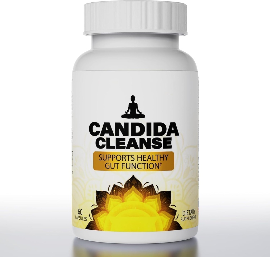 Candida Cleanse- Gut & Colon Support, Advanced Probiyotik & Herbal Formula, Natural Herbal Formula (60 Capsules) A