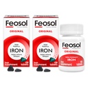 Feosol Original Iron Supplement Tabletleri, Non-heme 325 mg Ferrous Sulfate (65 mg Elemental Iron) Pill, 1 Per Day, 4 Ay Supply, for Energy and Immune System Support (120 ct Pack of 2)