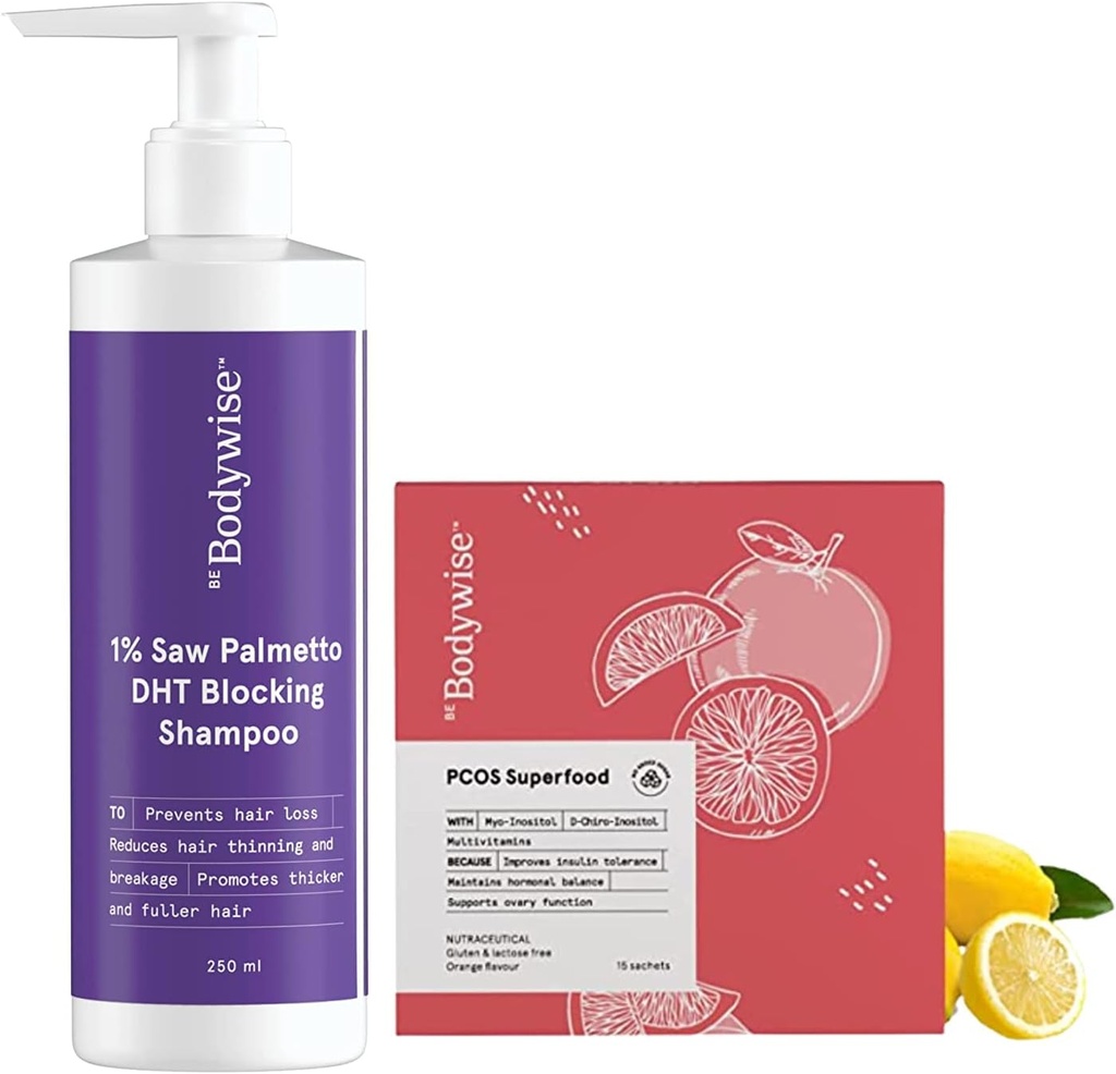 Metrol Bedensel Plüt Pırk Superfood 15 Sachets ve% 1 Saw Palmetto 52 ml | 100% Vegetarian | Paraben & Sulfate Free | No Side Effects