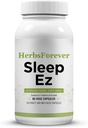 Herbsforever Sleep Ez (Sleep Ease) (Ayurvedic Herbal Formulation) Zihin, Vücut ve Blissful Sleep Desen Yardımı, 60 vege Capsules, 800 mg Her Yoğun Türleme