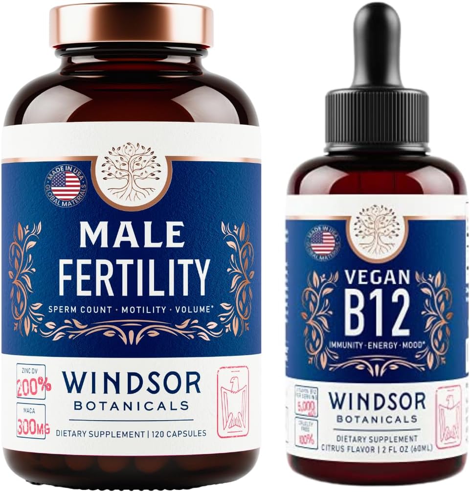 WestDSOR BOTANICALS Vegan B12 ve Erkek Ferttitude Supplement with Maca Root - Energy and Ferttitude Sche