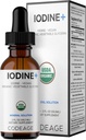 Κωδικοποίηση USDA Certified Organic Iodine Drops - 250 McG ανά υπηρεσία - 1+ Έτος προσφοράς - Συμπλήρωμα υγρού ιωδιούχου - Καθαρό, Καθαρό ιώδιο - Vegan Pastium Iodine Liquid Drop - 2 fl oz