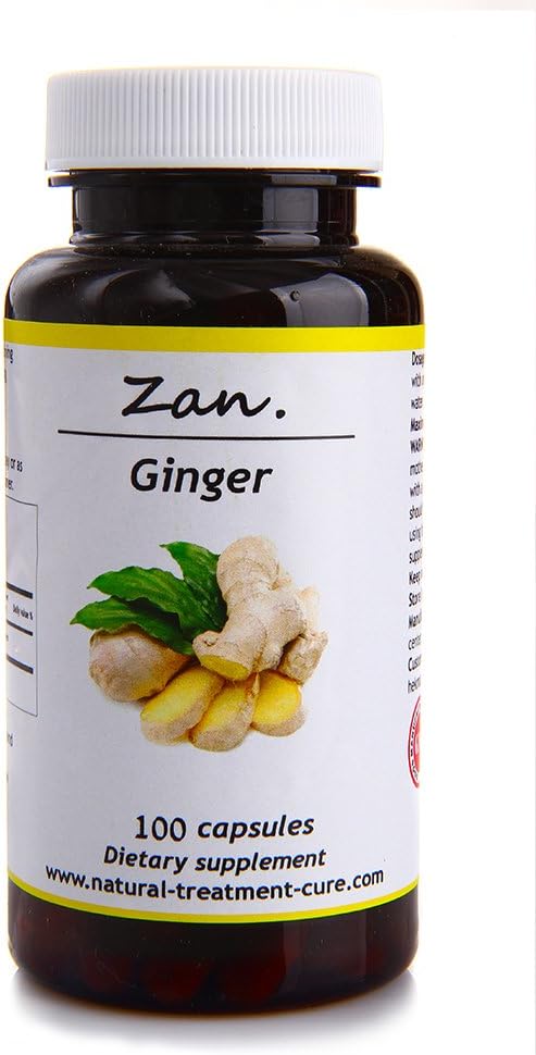 Hekma Center Pure Ginger Root - Zingiber Officinalis - 100 Κάψουλες Μειώνει τη Ναυτία - Vegan