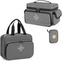 CURMIO Medicine Storage Bag Boş, Lockable Pill Şişe Organizer, First Aid Kits, Medical Box for Home and Travel