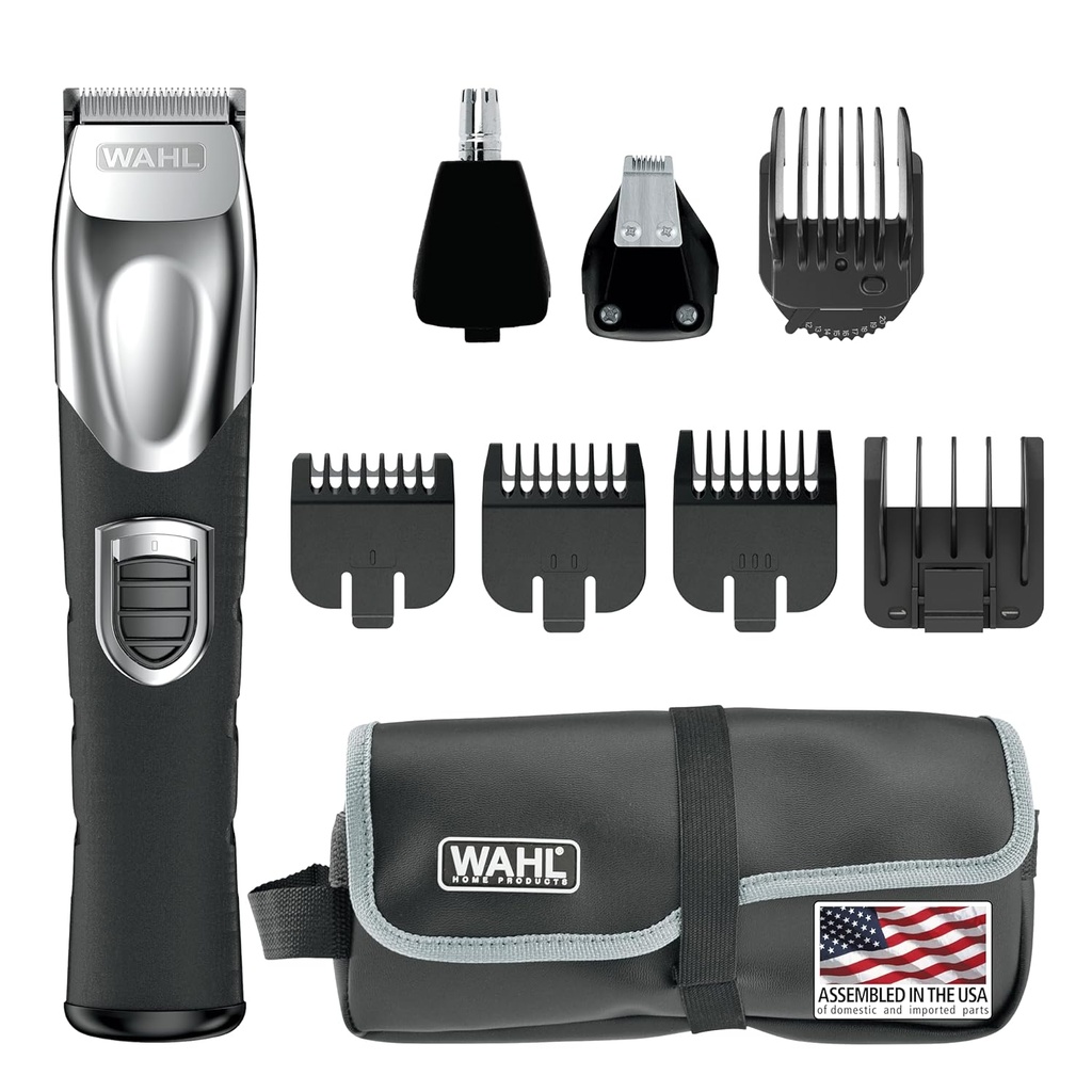 Wahl USA Device Lityum Ion All in One Beard Trimmer for Men with Details and Ear & Nose Saç Trimmer Atament – Model 9854-600B