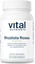 Vital Nutrients Rhodiola Rosea | Sağlıklı Enerji, Hafıza ve Stres Desteği | Gluten, Süt, Soy Free | Non-GMO | 60 Capsules