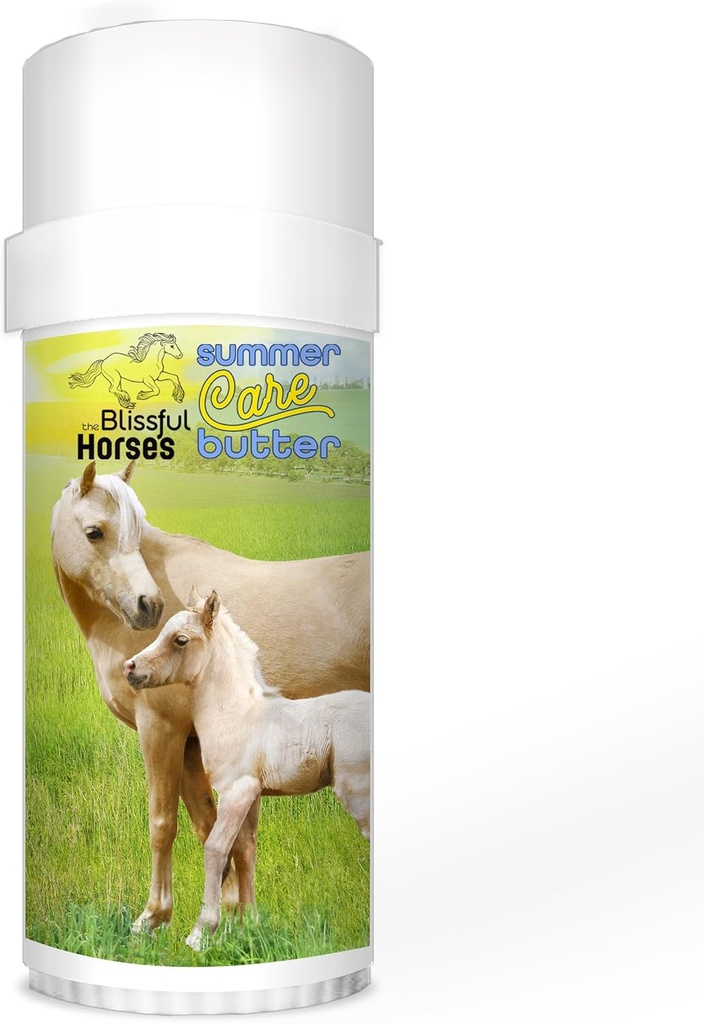 The Blissful Horses Summer Care Sun Butter, Gentle Horse Sunscreen, Easy-to-Apply Sunblock Solution, Must-Have Horse Essentials for All Day Sun Protection, 2 oz.