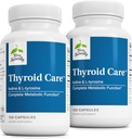Terry Naturally Thyroid Care - Immune Health & Energy Support Formula - Nutritional Supplement with Iodine for Thyroid Health Support - Wellness Supplement with L-Tyrosine - 120 Capsules (Pack of 2)
