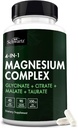 BioSchwartz Magnezyum Kompleksi (90 Capsules) 350 mg Glycinate Citrate Malate ve Taurate Per Sağlıklı Nerves Kass Kalp Uyku Desteği (Vegan, Gluten-Free, Non-GMO)