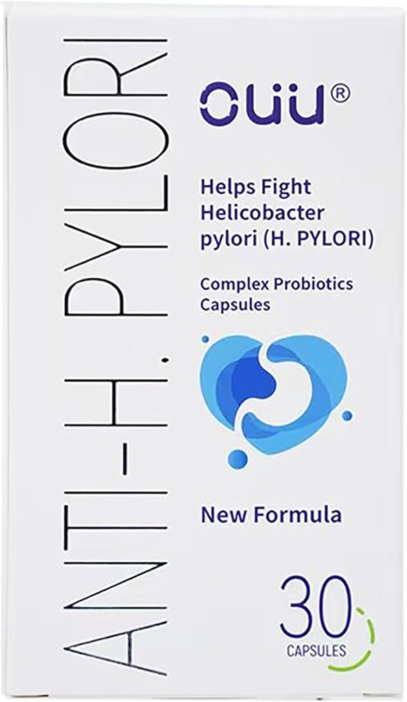 OUH Pylori Tedavisi |Pylopass Lactobacillus Reuteri Probiyotik Yetişkinler ve Çocuklar İçin Uygun 9+ | 20 Milyar CFU Per | 28 Vegetarian Capsules |Relief from Heartburn & Acid Reflux