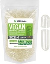 XPRS Nutra Μέγεθος 4 κενές κάψουλες - 1000 Count Small Clear Empty Vegan Κάψουλες- χορτοφαγικά χάπια - DIY Καψάκιο Γέμισμα - Fillable Do-it-Yourself Veggie Caps για συμπληρώματα